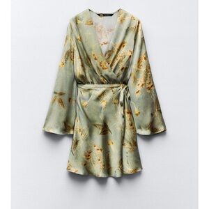 Satin Effect Print Dress